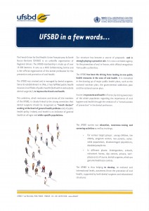 BROCHURE PRESENTATION miniature UFSBD IN THE WORLD p