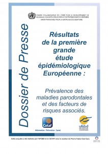 DOSSIER DE PRESSE miniature RESULTATS ETUDE EPIDEMIOLOGIQUE EUROPEENNE prévalence des maladies parodontales